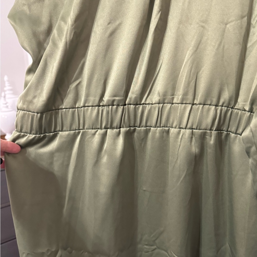 French Connection Sage Green Long Sleeve‎ Dress Size: XXL - Picture 3 of 9
